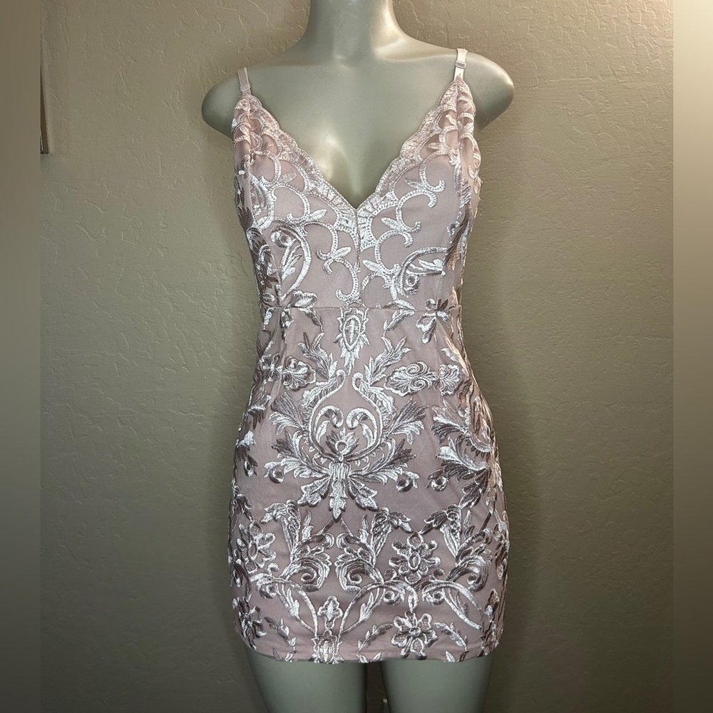 Pretty Little Thing Lace Embroidered Dress